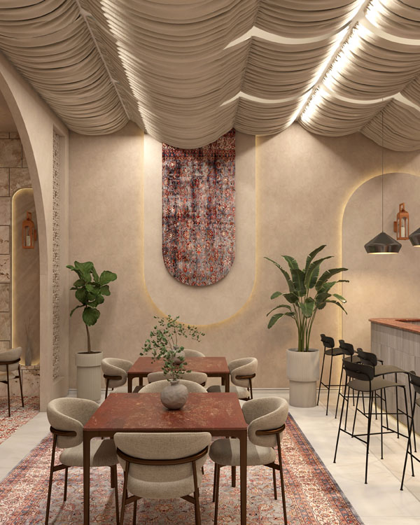 Neo-Arabic Boutique Café – En Moderne Oase i Dubai