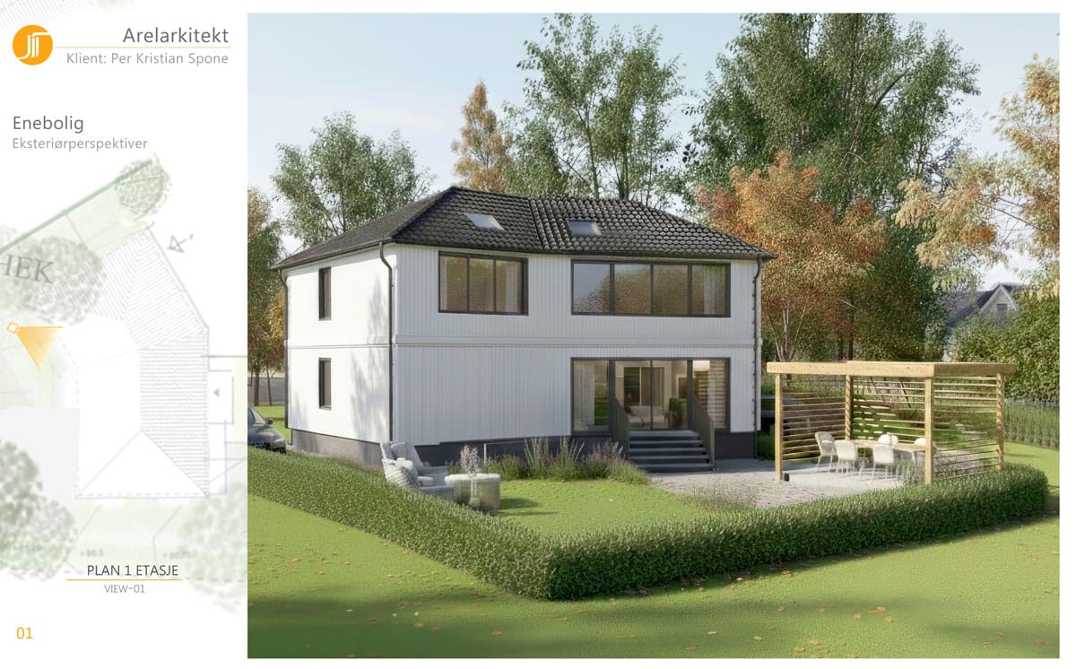 Moderne skandinavisk eleganse – eneboligprosjekt i Oslo