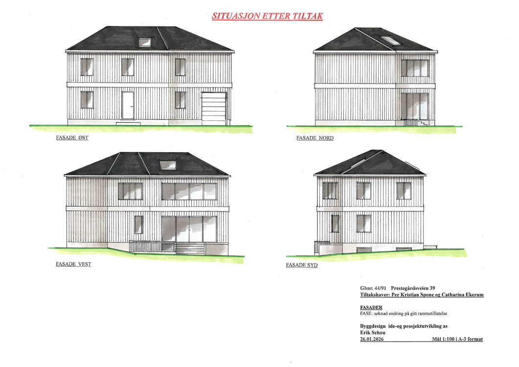 Moderne enebolig i Oslo med store vindusflater og trepanel