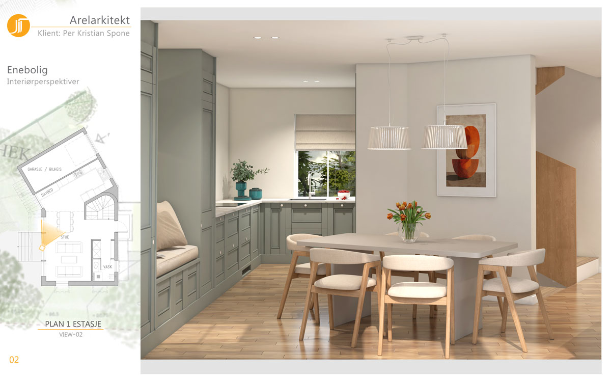 Moderne enebolig i Oslo med store vindusflater og trepanel